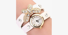 Load image into Gallery viewer, Butterfly Diamond Leather Watch - FREE SHIP DEALS