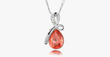 Load image into Gallery viewer, Crystal Rain Drop Pendant with Crystal Embellished Loop - FREE SHIP DEALS