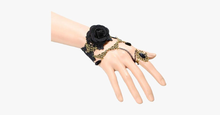 Load image into Gallery viewer, Dark Rose Ring-to-Wrist Bracelet - FREE SHIP DEALS