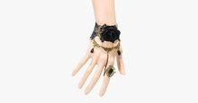 Load image into Gallery viewer, Dark Rose Ring-to-Wrist Bracelet - FREE SHIP DEALS