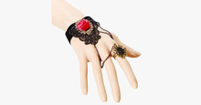 Load image into Gallery viewer, Deep Rose Ring-to-Wrist Bracelet - FREE SHIP DEALS