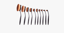 Load image into Gallery viewer, Vegan 10 Piece Oval Brush Set - FREE SHIP DEALS