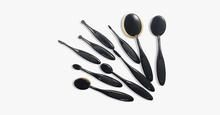 Load image into Gallery viewer, Vegan 10 Piece Oval Brush Set - FREE SHIP DEALS
