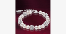 Load image into Gallery viewer, Silver And Pearl Bracelet