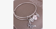 Load image into Gallery viewer, Butterfly Love Charm Bangle - FREE SHIP DEALS