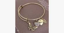 Load image into Gallery viewer, Butterfly Love Charm Bangle - FREE SHIP DEALS