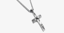 Load image into Gallery viewer, Stainless Steel Beaded Cross Men's Pendant