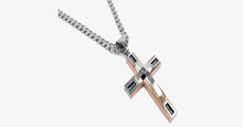 Load image into Gallery viewer, Stainless Steel Beaded Cross Men's Pendant