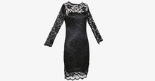 Load image into Gallery viewer, Women's Slim Fit 3/4-Sleeved O-Neck Lace Dress - FREE SHIP DEALS