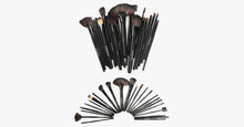 Load image into Gallery viewer, 24 Piece Jet Black Make Up Brush Set - FREE SHIP DEALS