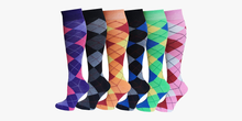 Load image into Gallery viewer, Multi Colorful Patterned Knee High Socks For Women