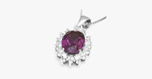 Load image into Gallery viewer, 3 Carat Handcrafted Alexandrite Pendant with Silver Plated Chain - FREE SHIP DEALS