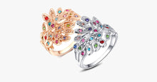 Load image into Gallery viewer, Austrian Crystal Peacock Ring - FREE SHIP DEALS