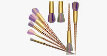 Load image into Gallery viewer, 5 Piece Gold Twisted Unicorn Makeup Brush Set - FREE SHIP DEALS
