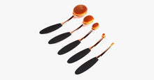 Load image into Gallery viewer, 5 Piece Rose Gold Oval Brush Set - FREE SHIP DEALS