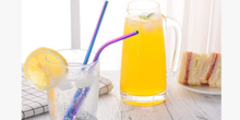 Load image into Gallery viewer, Stainless Steel Straight or Bent Straws (4- or 8-Pack)