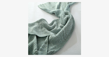 Load image into Gallery viewer, Cozy Cotton-Knit Mermaid Tail Blanket - FREE SHIP DEALS