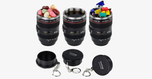 Load image into Gallery viewer, Mini SLR Camera Lens Shot Glass with Keychain - FREE SHIP DEALS