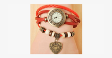 Load image into Gallery viewer, Heart Vintage Wrap Watch - FREE SHIP DEALS